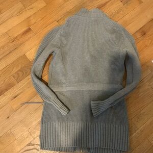 Lou and Grey Ribbed Drawstring Zip Pocket Cardigan XS